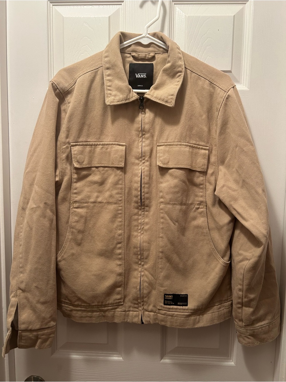 Vans McAvoy Zip Station Jacket Men's Size Small Incense Beige